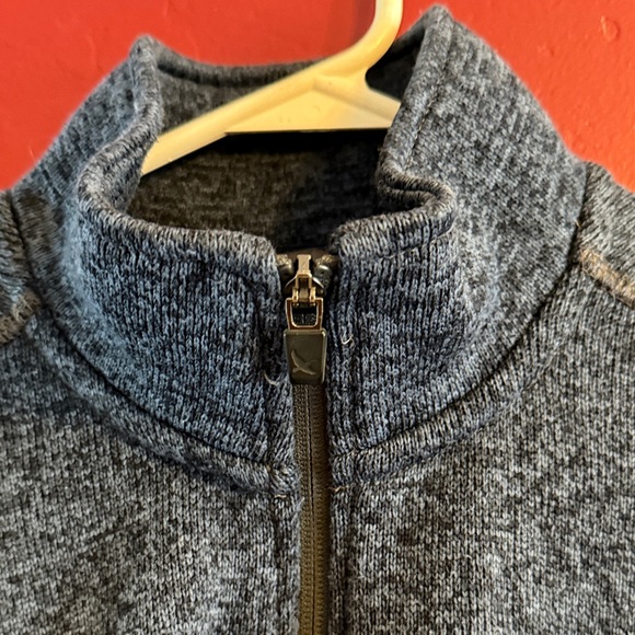 Eddie Bauer Heathered Blue Fleece Pullover - Picture 3 of 7
